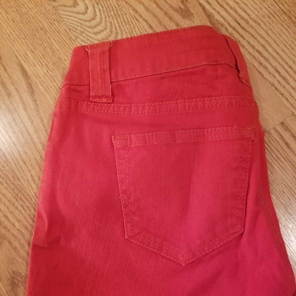Red skinny low rise jeans - Picture 7 of 8